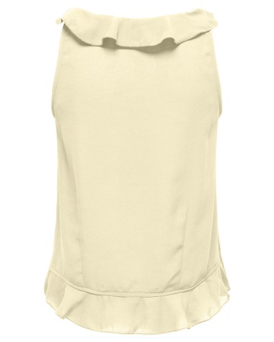 ONLY ONLMONET S/L FLOWY V-NECK RUFFLE TOP WVN - 15371044