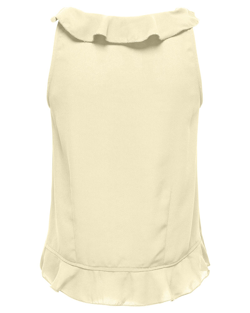 ONLY ONLMONET S/L FLOWY V-NECK RUFFLE TOP WVN - 15371044