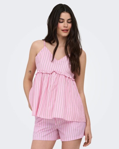 ONLY ONLLORIS STRAP FLOWY TOP WVN - 15370981