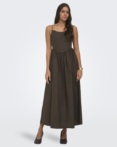 ONLY ONLLIKARA STRAP WAIST LONG DRESS WVN - 15371869