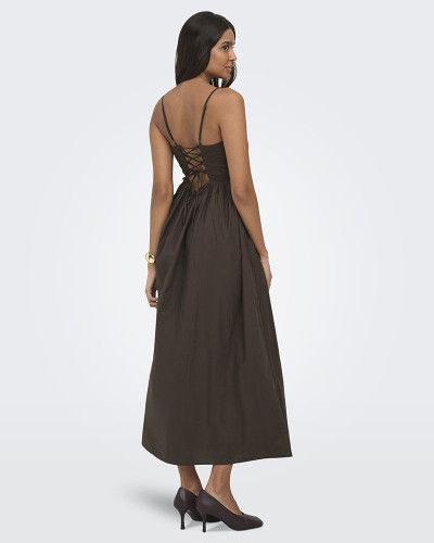 ONLY ONLLIKARA STRAP WAIST LONG DRESS WVN - 15371869