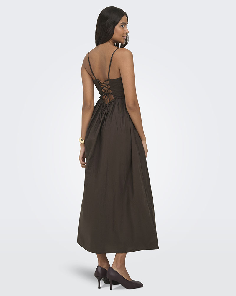 ONLY ONLLIKARA STRAP WAIST LONG DRESS WVN - 15371869