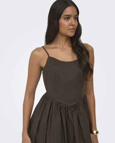 ONLY ONLLIKARA STRAP WAIST LONG DRESS WVN - 15371869