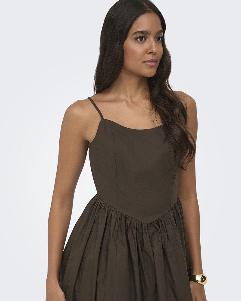 ONLY ONLLIKARA STRAP WAIST LONG DRESS WVN - 15371869