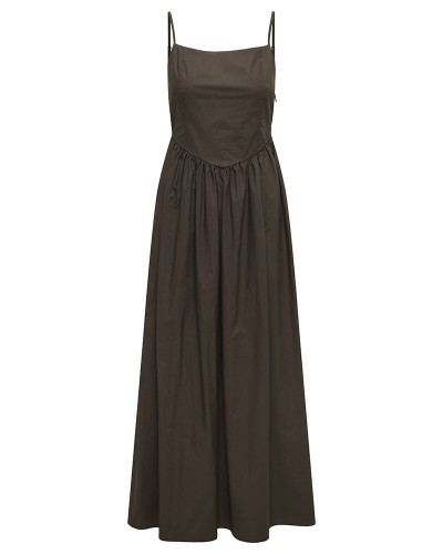 ONLY ONLLIKARA STRAP WAIST LONG DRESS WVN - 15371869