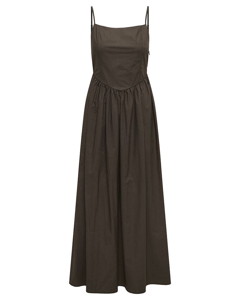 ONLY ONLLIKARA STRAP WAIST LONG DRESS WVN - 15371869