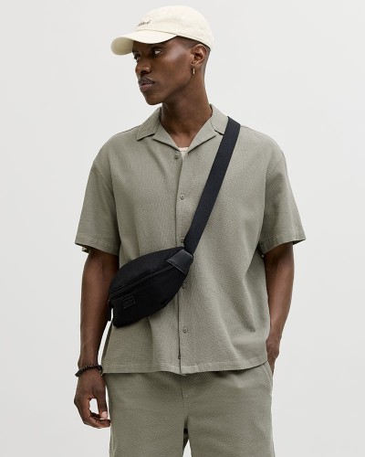 JACK & JONES JJGLOBAL WAFFLE RESORT SHIRT SS - 12295551
