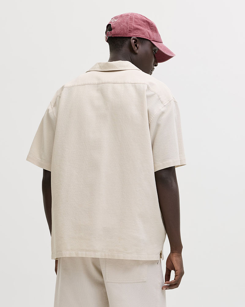 JACK & JONES JJGLOBAL WAFFLE RESORT SHIRT SS - 12295551