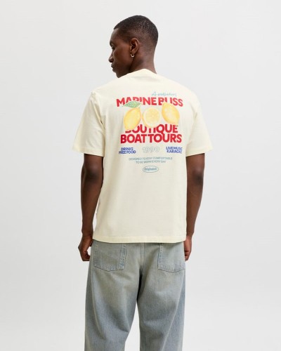 JACK & JONES JORRIVIERA VINTAGE POSTER BACK TEE SS CN - 12295202