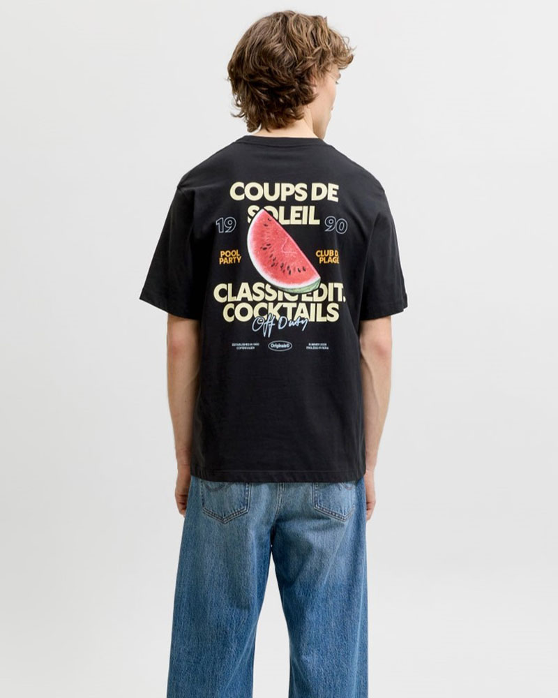 JACK & JONES JORRIVIERA VINTAGE POSTER BACK TEE SS CN - 12295202