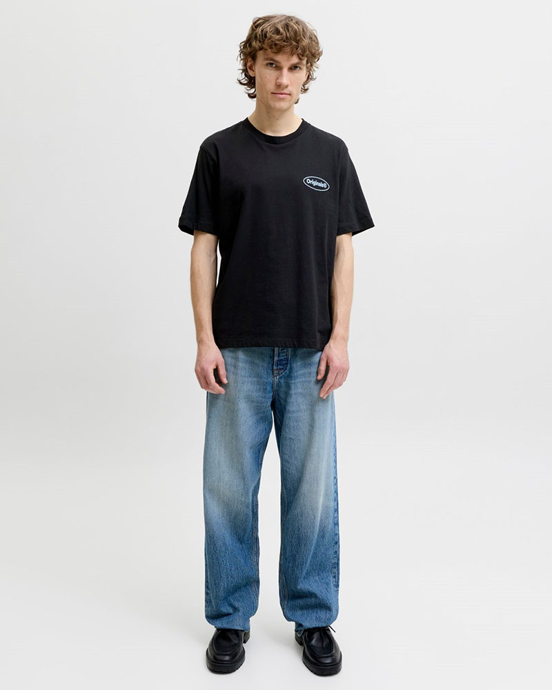 JACK & JONES JORRIVIERA VINTAGE POSTER BACK TEE SS CN - 12295202