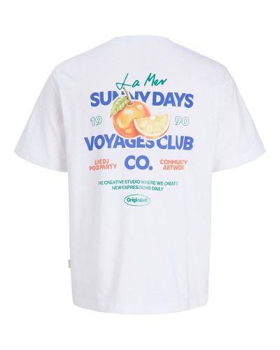 JACK & JONES JORRIVIERA VINTAGE POSTER BACK TEE SS CN - 12295202
