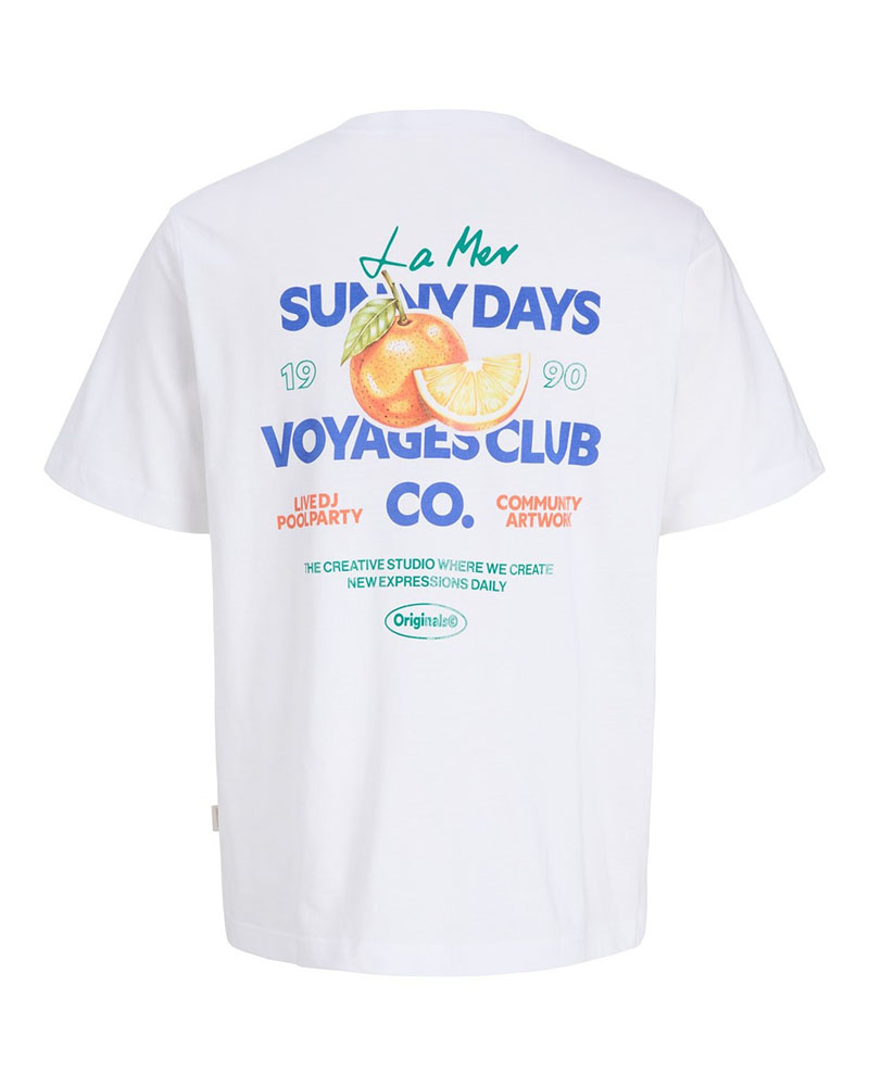 JACK & JONES JORRIVIERA VINTAGE POSTER BACK TEE SS CN - 12295202