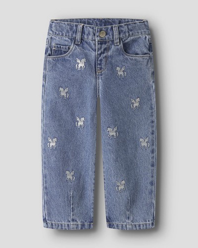 NAME IT NMFBELLA BARREL GLITTER JEANS 4577-IM L - 13255126