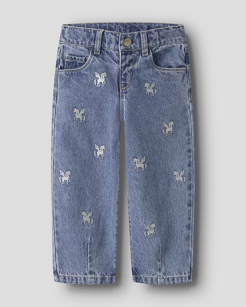 NAME IT NMFBELLA BARREL GLITTER JEANS 4577-IM L - 13255126