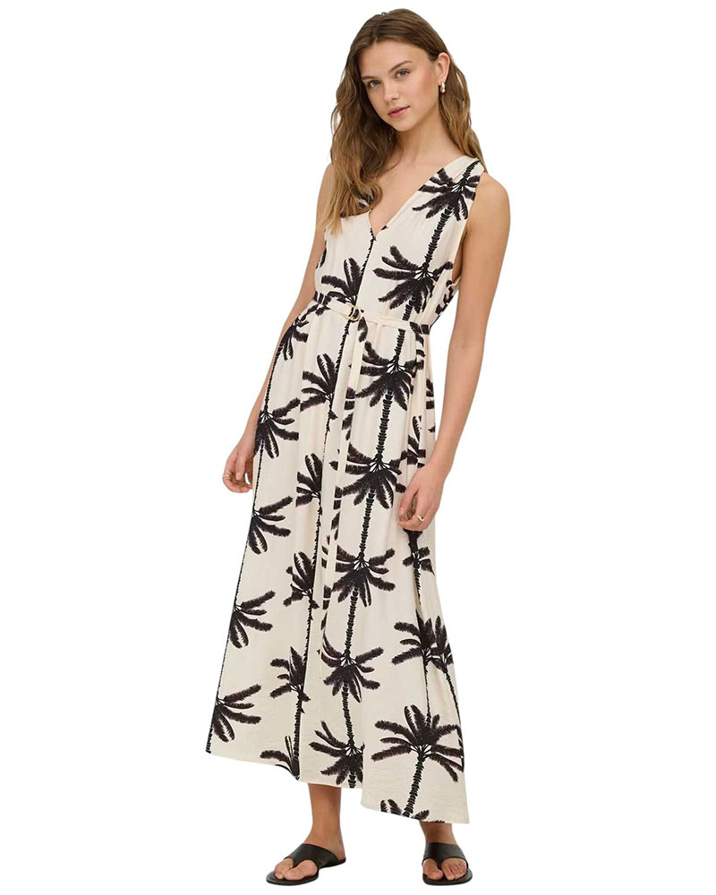 ONLY ONLPALIMA S/L LONG BELT DRESS WVN - 15373949