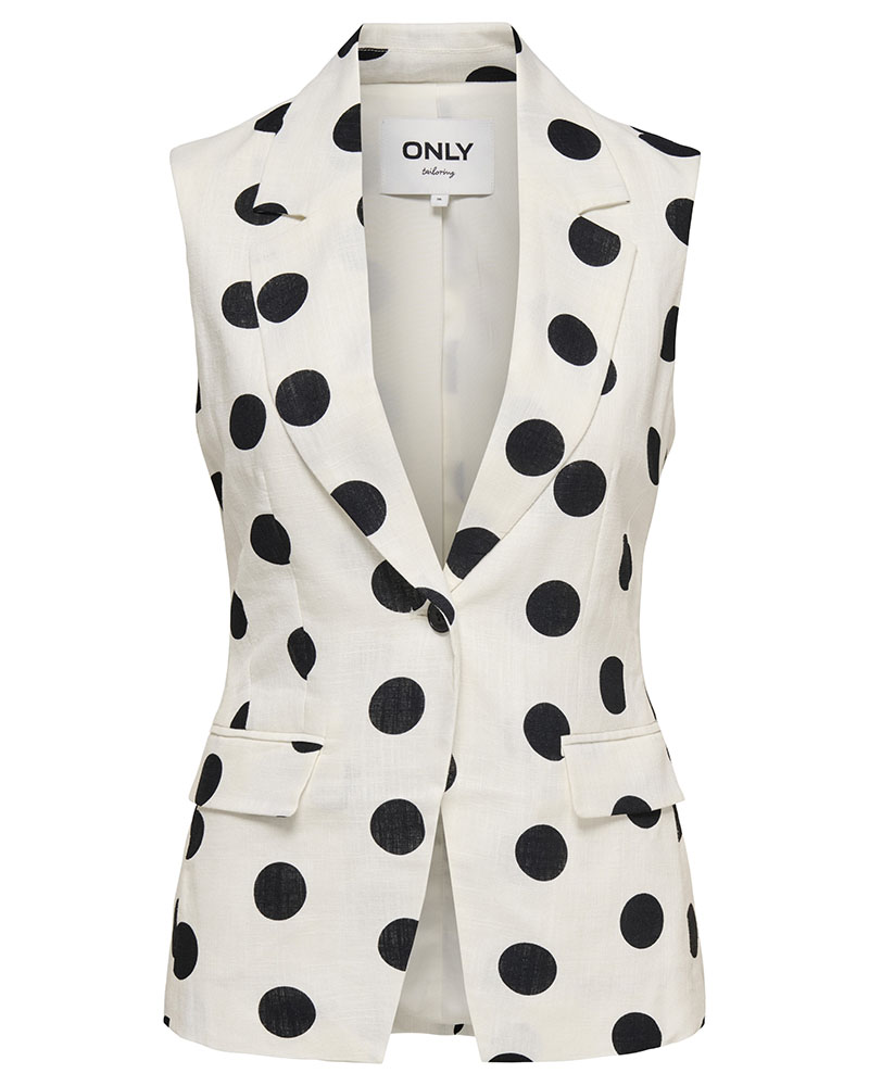 ONLY ONLVIESTA S/L LINEN BL WAISTCOAT TLR - 15375017