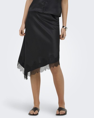 ONLY ONLFARAYA SATIN LACE SKIRT WVN - 15380116