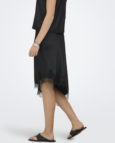 ONLY ONLFARAYA SATIN LACE SKIRT WVN - 15380116