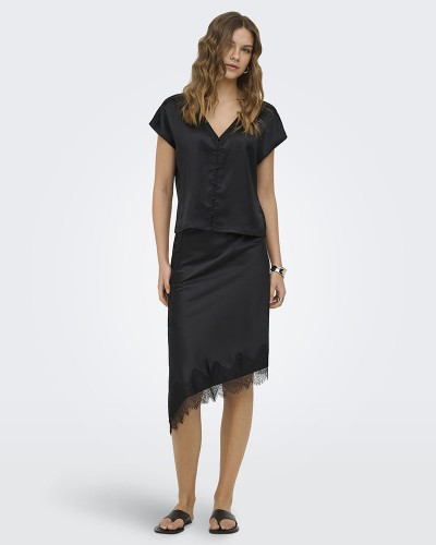 ONLY ONLFARAYA SATIN LACE SKIRT WVN - 15380116
