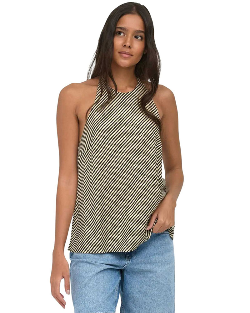 ONLY ONLROSA JEONA HALTER TOP WVN - 15374869