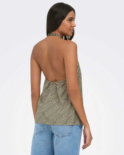 ONLY ONLROSA JEONA HALTER TOP WVN - 15374869