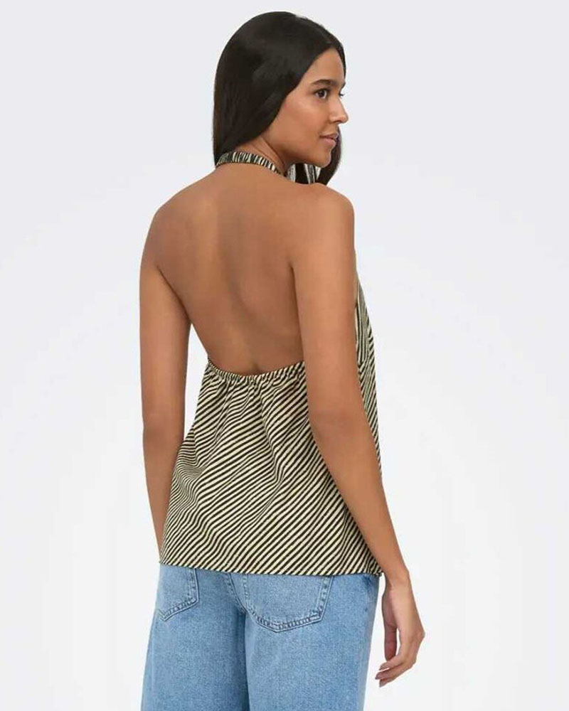 ONLY ONLROSA JEONA HALTER TOP WVN - 15374869
