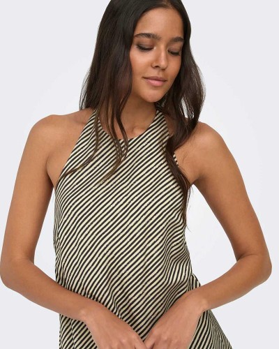 ONLY ONLROSA JEONA HALTER TOP WVN - 15374869