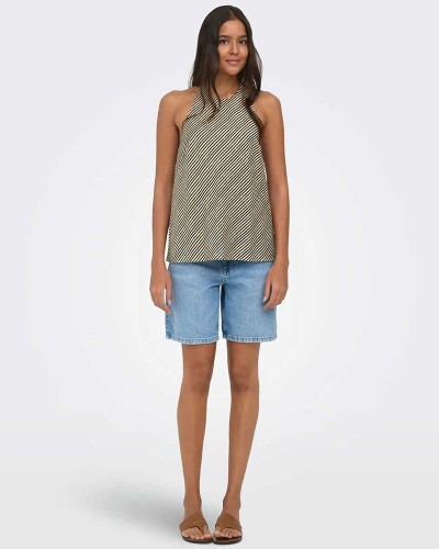 ONLY ONLROSA JEONA HALTER TOP WVN - 15374869