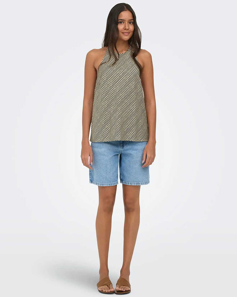 ONLY ONLROSA JEONA HALTER TOP WVN - 15374869