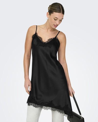 ONLY ONLBELLA STRAP SATIN LACE DRESS WVN EX - 15380521