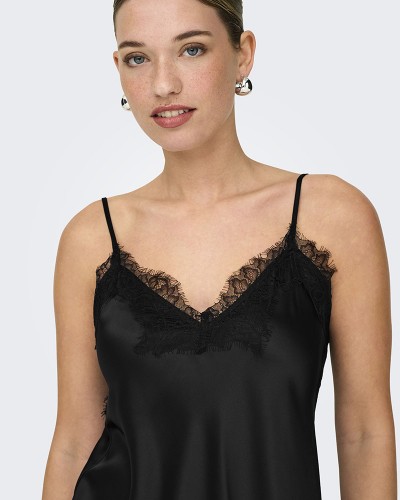 ONLY ONLBELLA STRAP SATIN LACE DRESS WVN EX - 15380521