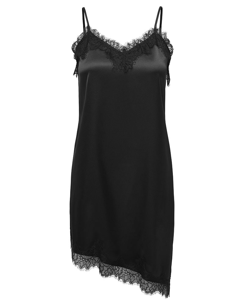 ONLY ONLBELLA STRAP SATIN LACE DRESS WVN EX - 15380521