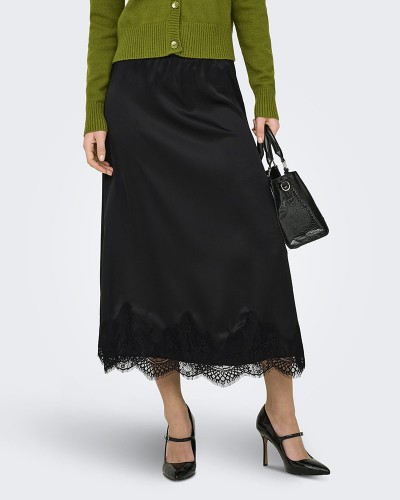 ONLY ONLBELLA SATIN LACE SKIRT WVN EX - 15380523