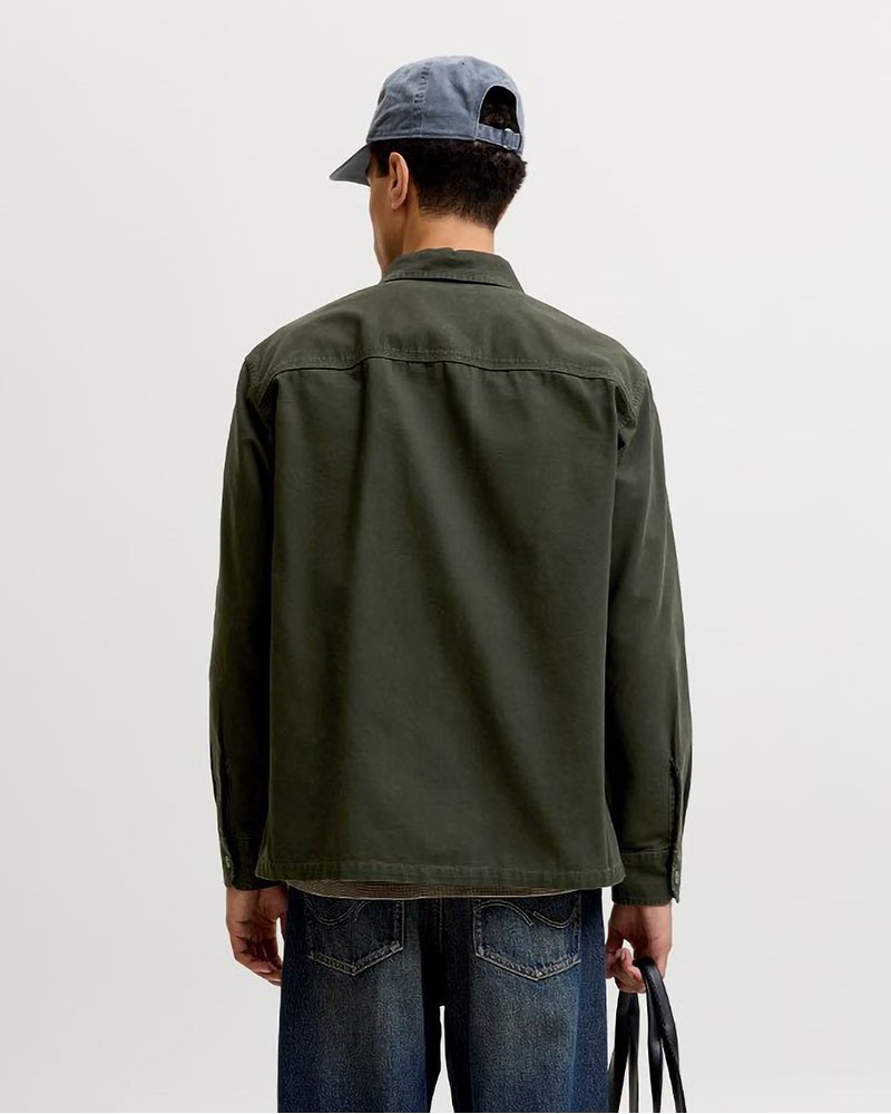 JACK & JONES JJECOLTON CANVAS OVERSHIRT LS SN - 12298629