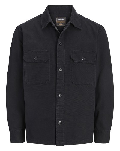 JACK & JONES JJECOLTON CANVAS OVERSHIRT LS SN - 12298629