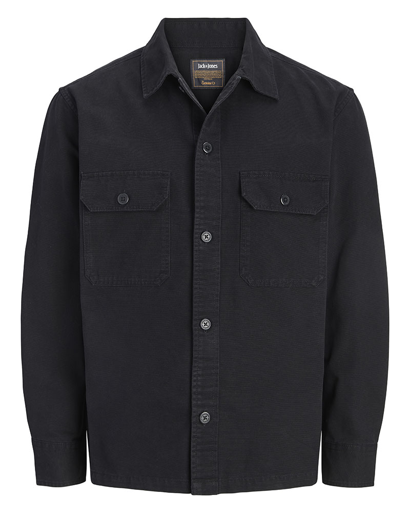 JACK & JONES JJECOLTON CANVAS OVERSHIRT LS SN - 12298629