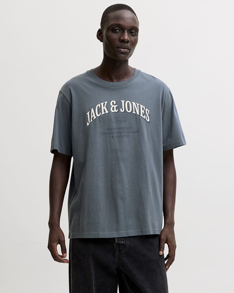 JACK & JONES JJEDENVER LOGO TEE SS O-NECK SN - 12298726