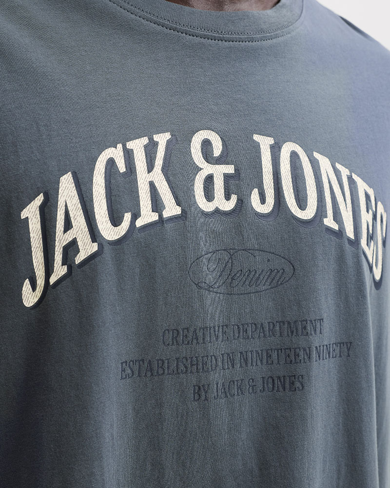 JACK & JONES JJEDENVER LOGO TEE SS O-NECK SN - 12298726