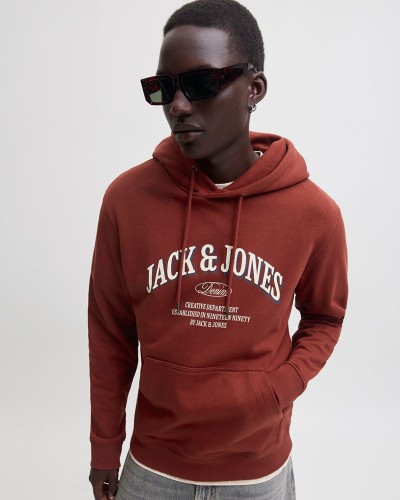 JACK & JONES JJEDENVER LOGO SWEAT HOOD SN - 12298730