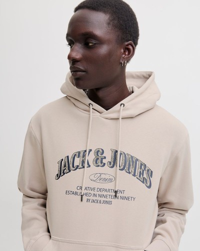 JACK & JONES JJEDENVER LOGO SWEAT HOOD SN - 12298730