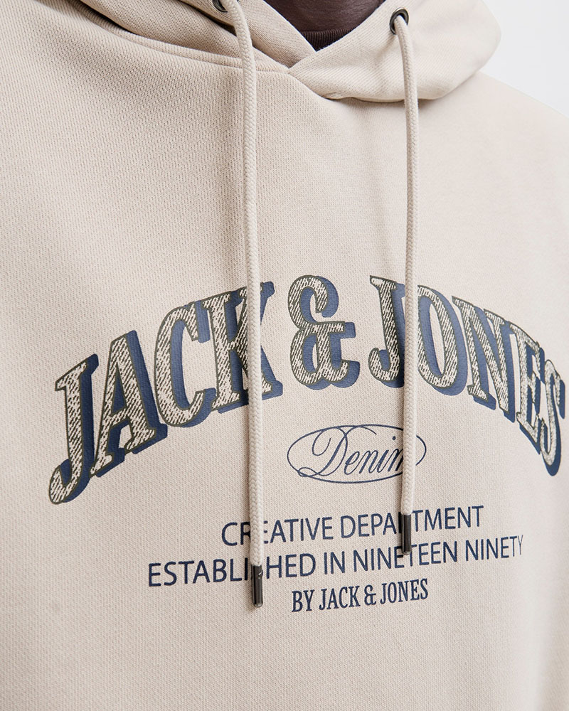 JACK & JONES JJEDENVER LOGO SWEAT HOOD SN - 12298730