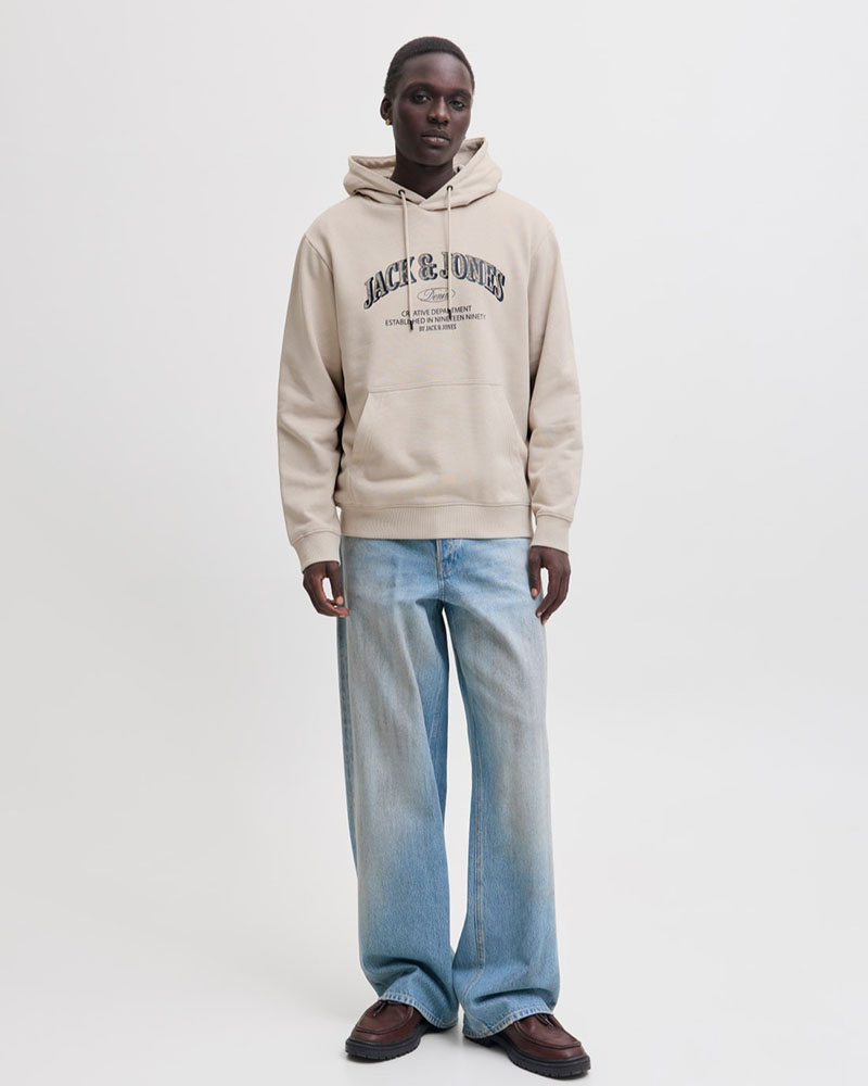 JACK & JONES JJEDENVER LOGO SWEAT HOOD SN - 12298730