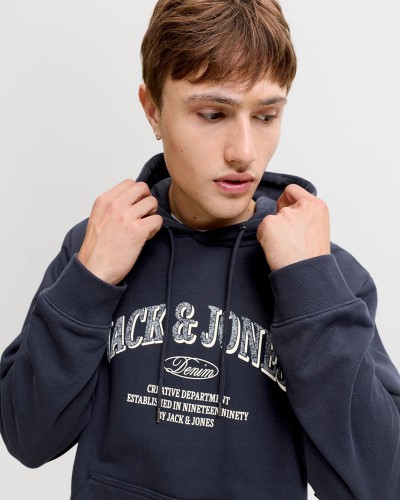 JACK & JONES JJEDENVER LOGO SWEAT HOOD SN - 12298730