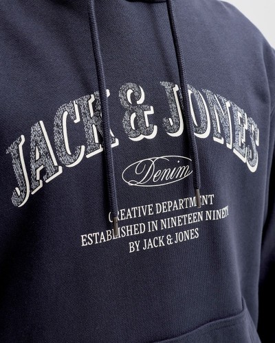 JACK & JONES JJEDENVER LOGO SWEAT HOOD SN - 12298730