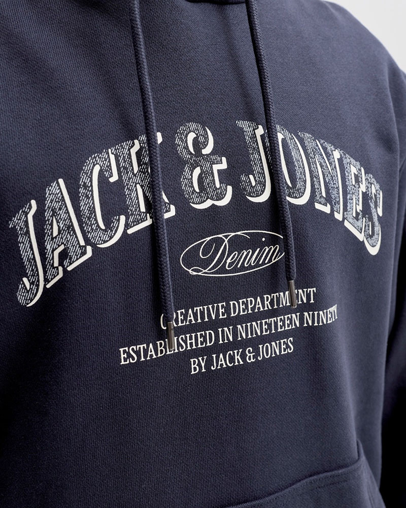 JACK & JONES JJEDENVER LOGO SWEAT HOOD SN - 12298730