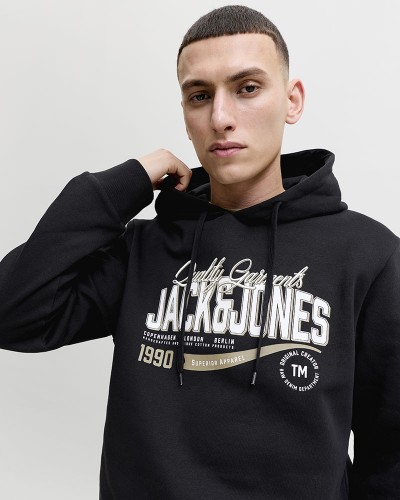 JACK & JONES JJELOGO SWEAT HOOD 2 COL AW26 SN - 12299467
