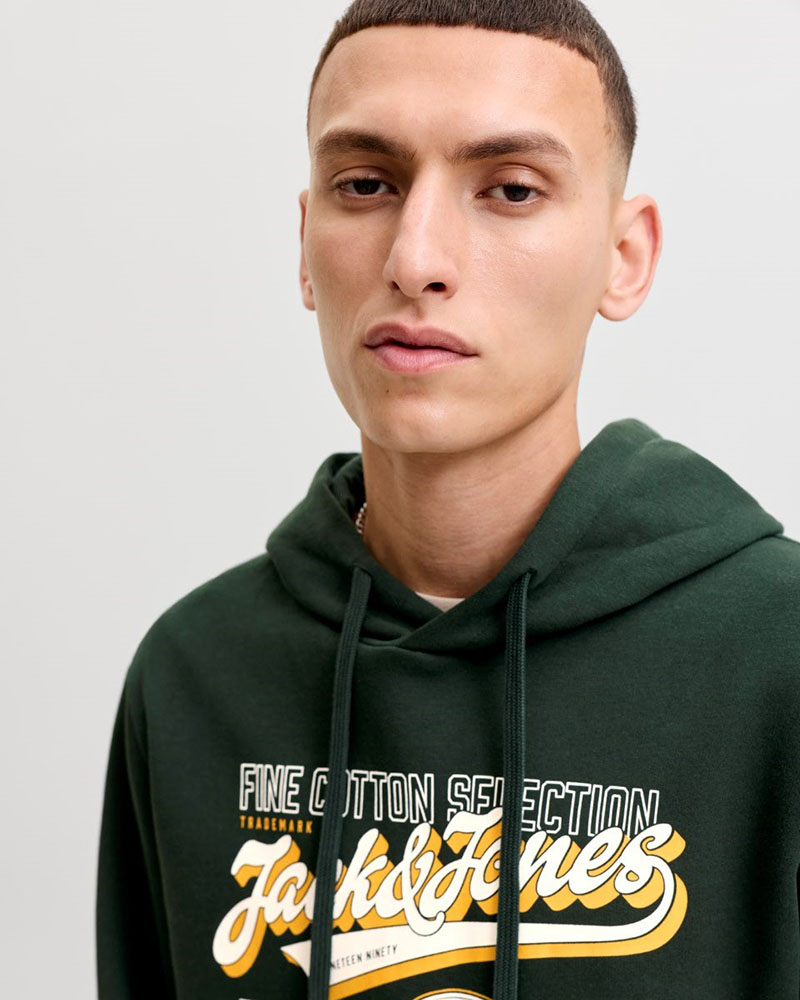 JACK & JONES JJELOGO SWEAT HOOD 2 COL AW26 SN - 12299467