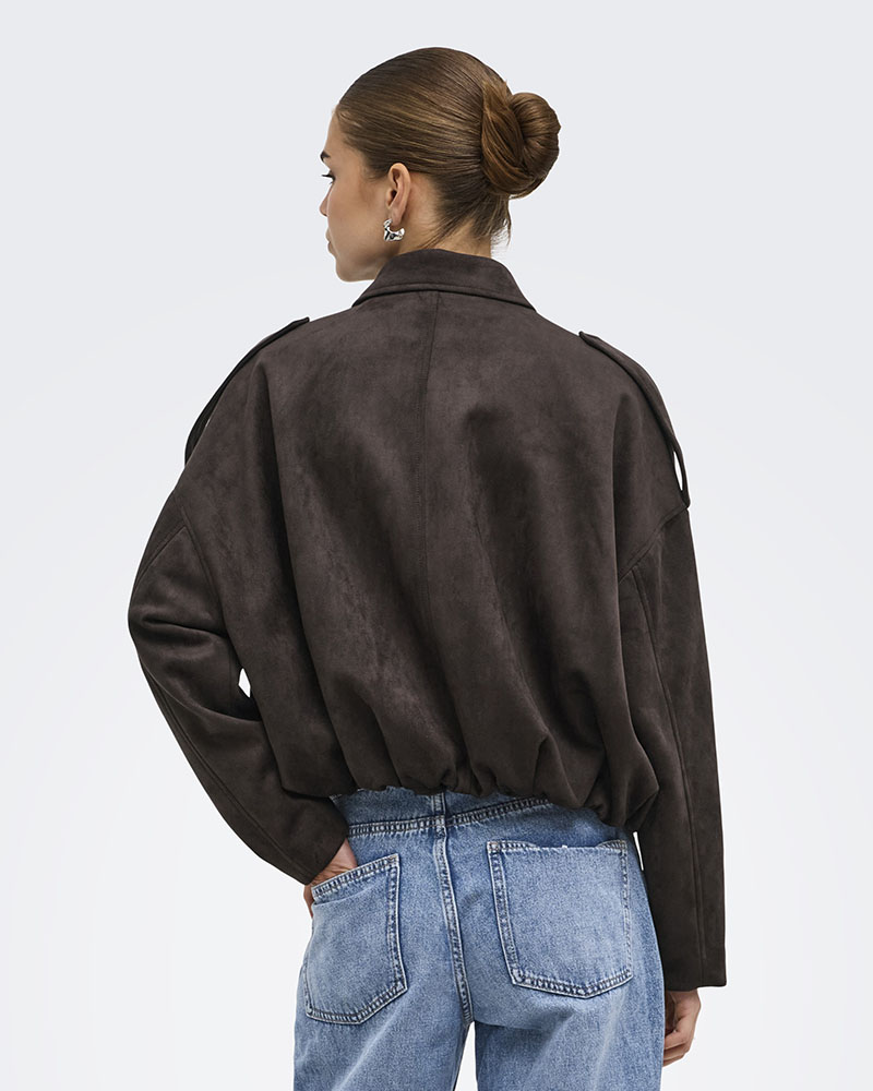 ONLY ONLMOON-STINA FAUX SUEDE BOMBER PNT NOOS - 15381024