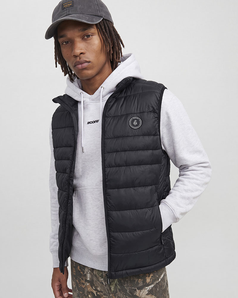 JACK & JONES JJEKINGSLEY LIGHT BODYWARMER COLLAR NOOS - 12298870